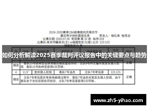 如何分析解读2025赛季裁判评议报告中的关键要点与趋势